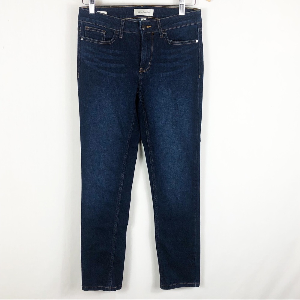 Calvin Klein Mid Rise Ankle Skinny | Dark Wash | Size 6
